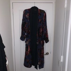 Zara velvet floral duster